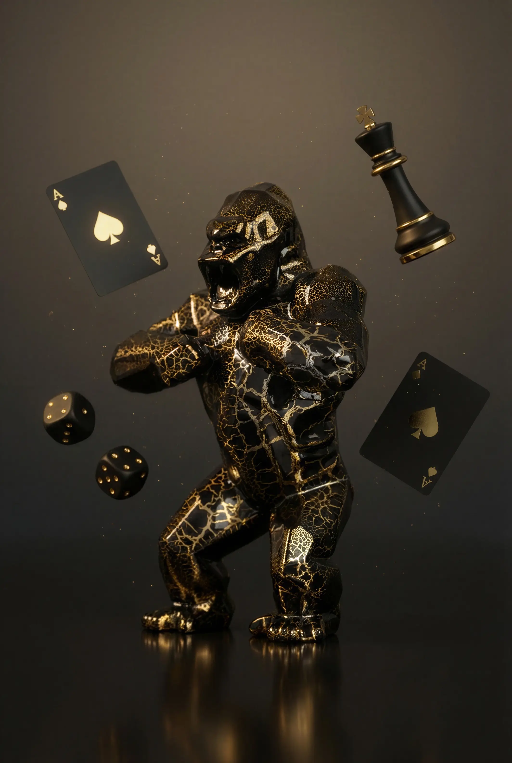 WILD KONG CRACKLED GOLD