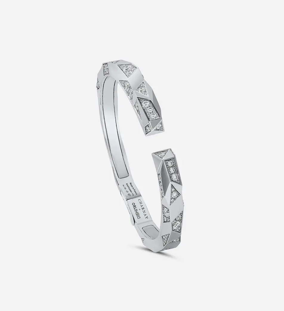 Bracelet Lingot Charnay x Orlinski – Or Blanc Semi Serti